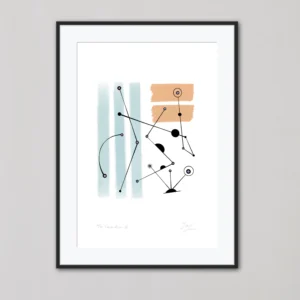 Geometric Abstraction Art Print Connections 9 by Inta Leora