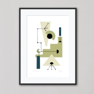 Geometric Abstraction Art Print Connections 2 by Inta Leora