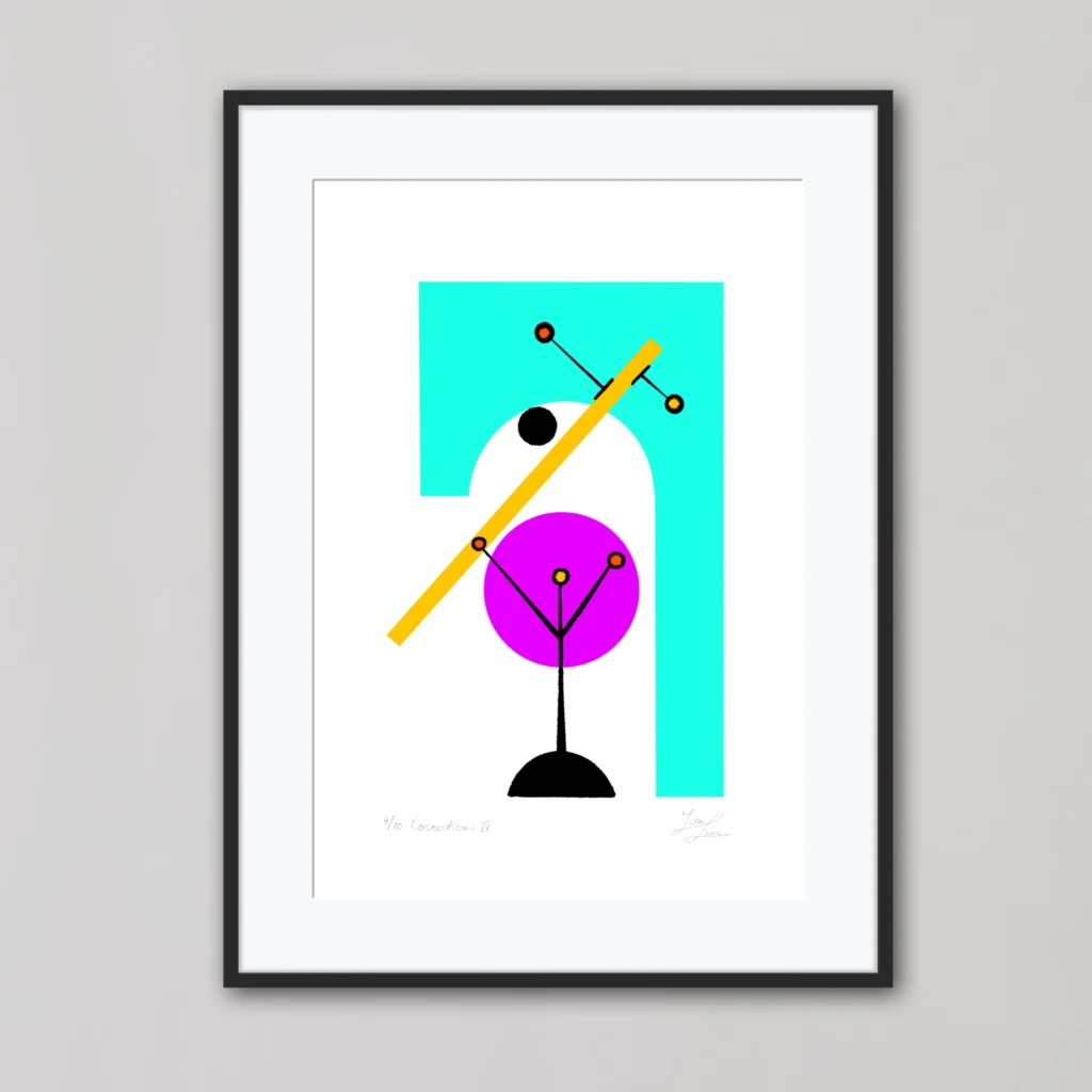 Geometric Abstraction Art Print Connections 1 by Inta Leora