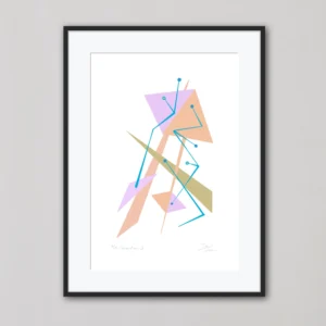 Geometric Abstraction Art Print Connections 4 by Inta Leora