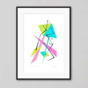 Geometric Abstraction Art Print Connections 5 by Inta Leora