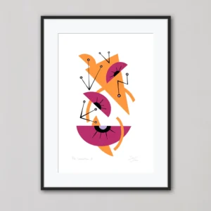 Geometric Abstraction Art Print Connections 6 by Inta Leora