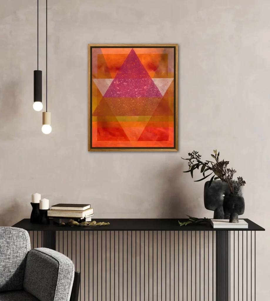 Inta Leora abstract painting in interior