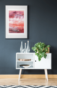 art print mockup featuring a piece of furniture with a plant 36343 r el2 4