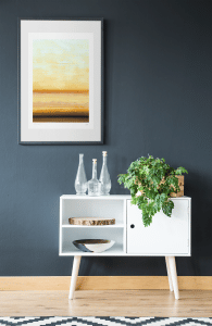 art print mockup featuring a piece of furniture with a plant 36343 r el2 6