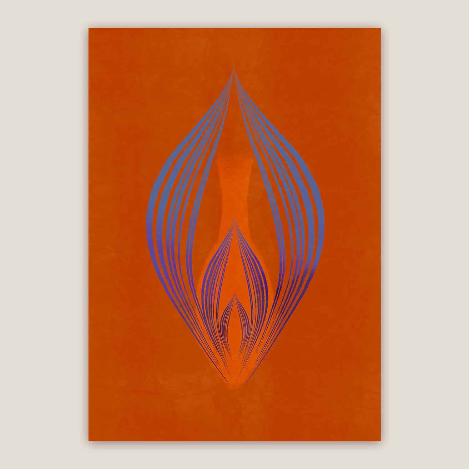 Abstract Visionary Art Print Expansion by digital artist and printmaker Inta Leora
