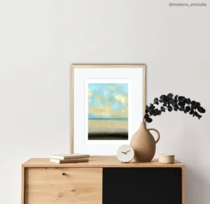 Abstract landscape wall art print by contemporary artist Inta Leora