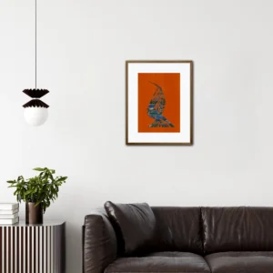Original Affordable Art Prints in terracotta and blue hues