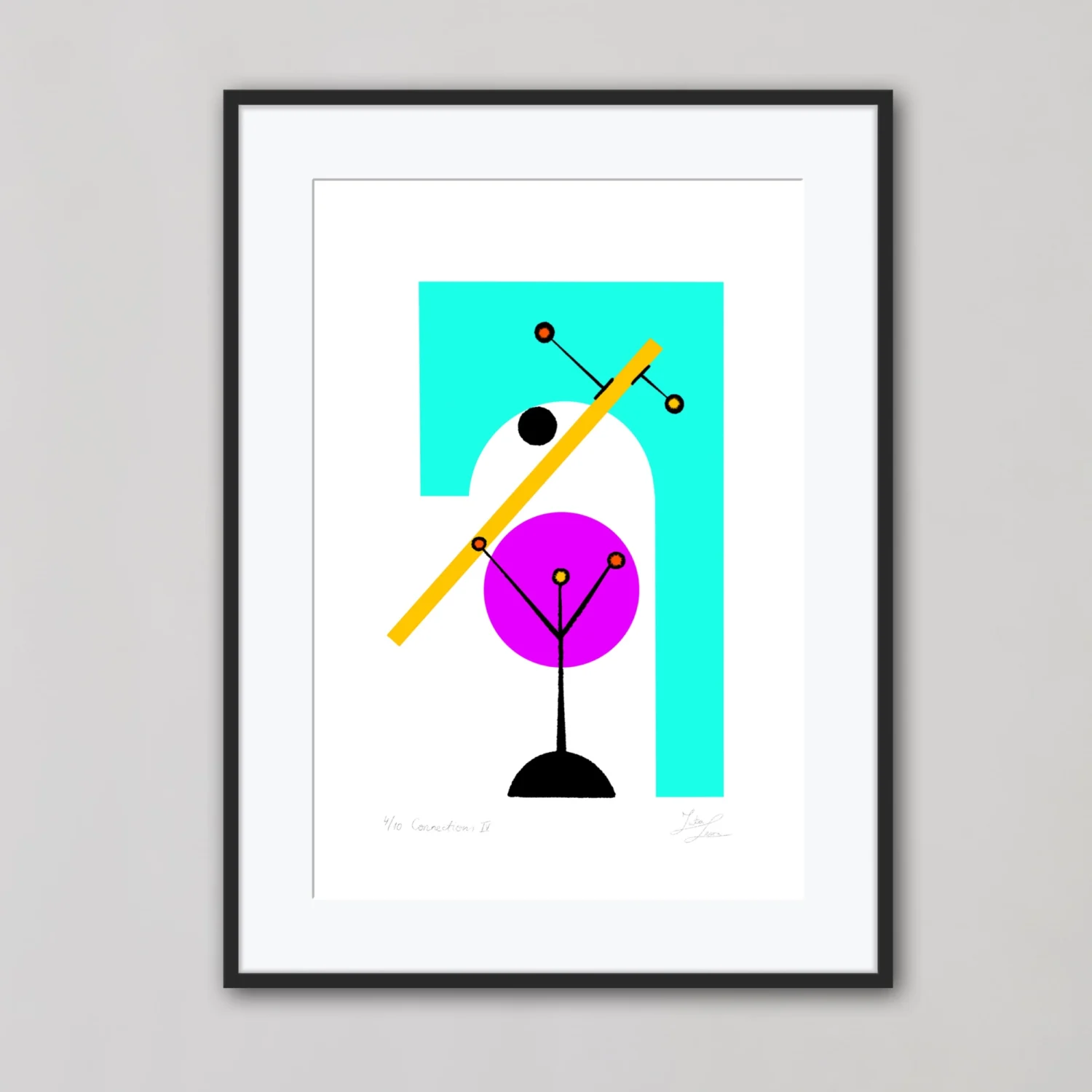 Geometric Abstraction Art Print Connections 1 by Inta Leora