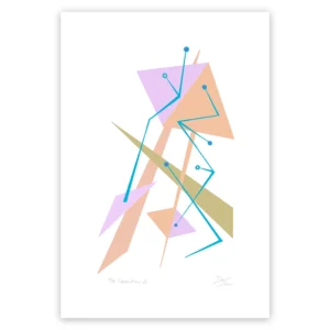 Limited edition Giclee Print from Geometric Abstract Collection Connections by artist Inta Leora