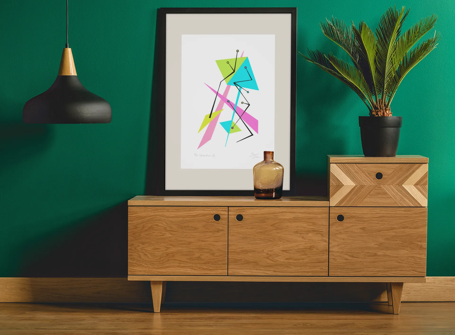 Mid Century Modern Limited Edition Geometric abstraction Fine Art Collection by artist Inta Leora