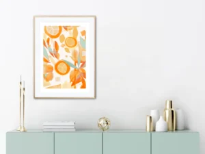 Fine art print signed by author on front "Agua de Valencia" in interior