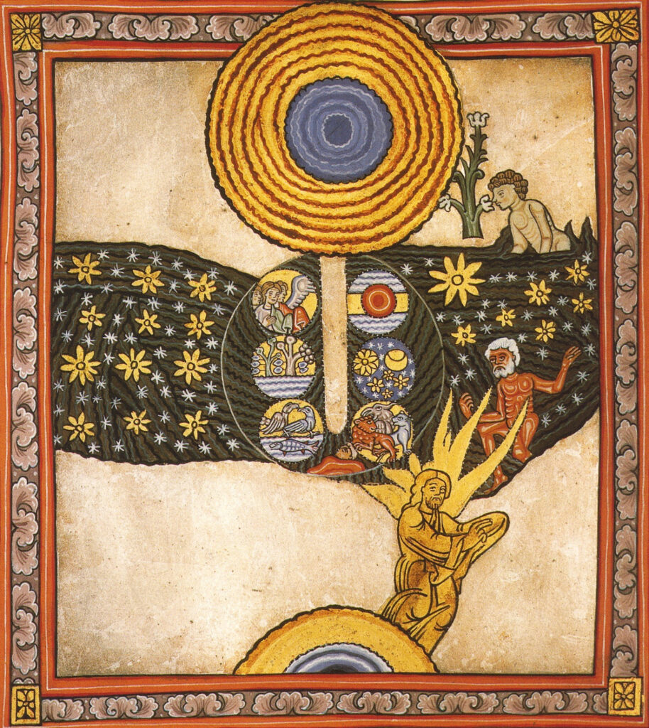 The Human Being as a Bearer of Symbols: Hildegard of Bingen’s Vision of Life’s Meaning hildegard von bingen scivias 2 1 the redeemer 1150 obelisk art history