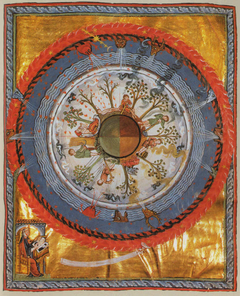 The Human Being as a Bearer of Symbols: Hildegard of Bingen’s Vision of Life’s Meaning hildegard von bingen scivias i.6 humanity and life 1150 obelisk art history